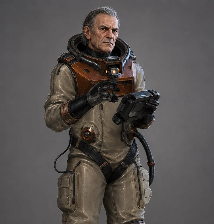 Titan Belt Miners representative in an industrial suit